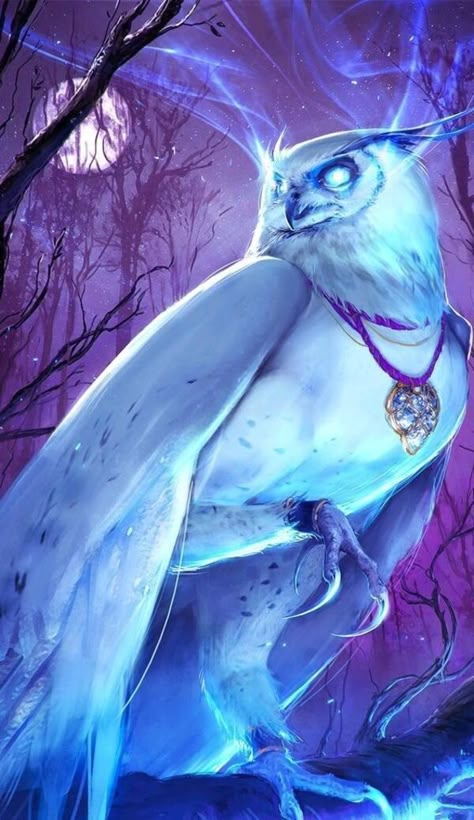 Mystical Animals, Mythical Animal, Fantasy Animals, Fantasy Beasts, 다크 판타지, White Owl, Fantasy Creatures Art, Creatures Art, Mythical Creatures Art