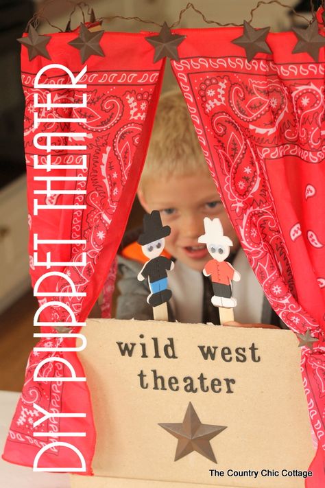 Wild West Crafts, Theatre Crafts, Wild West Theme, Puppets Diy, Wilde Westen, Puppet Crafts, Puppet Theater, Ideas Handmade, Mia 3