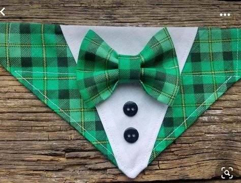 Dog Bandana Diy, Plaid Tuxedo, Dog Bandana Pattern, Dog Tuxedo, Dog Clothes Diy, Cat Scarf, Dog Clothes Patterns, Dog Christmas Gifts, Dog Crafts