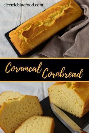 Cornmeal cornbread recipe. A loaf that tastes like polenta. Gluten free! Cornmeal Cornbread Recipe, Cornmeal Cornbread, Cornmeal Bread, Cornmeal Recipes, Gluten Free Cornbread, Paleo Recipes Dessert, Cornbread Recipe, Savoury Recipes, Low Carb Baking