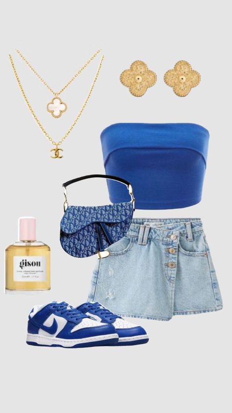 #outfitinspo #blue #summer Blue Summer Outfits, Outfit Outer, Downtown Outfits, Girl Power, Daily Outfits, Fashion Inspo Outfits, Girl Outfits, Summer Outfits, Outfit Inspirations