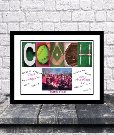 End Of Year Coach Gifts, End Of The Year Softball Gifts, End Of Year Softball Team Gifts, Softball End Of Season Gifts For Players, Softball Coach Gift Ideas, Softball Banquet, Coaches Gifts, Cheerleading Coach, Softball Coach Gifts