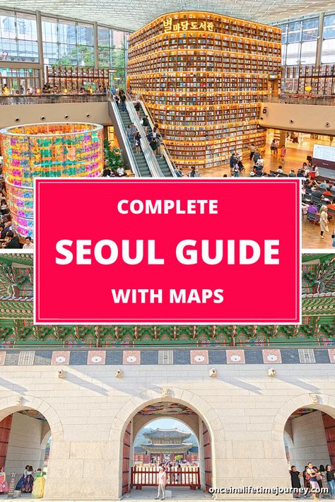 South Korea Tourist Attraction, Seoul Map Travel, Travel Seoul Korea, Visit Korea Seoul, What To See In Seoul, Places To Visit In Seoul Korea, Seoul Tourist Map, Trip To Seoul, Seoul Itinerary 3 Days