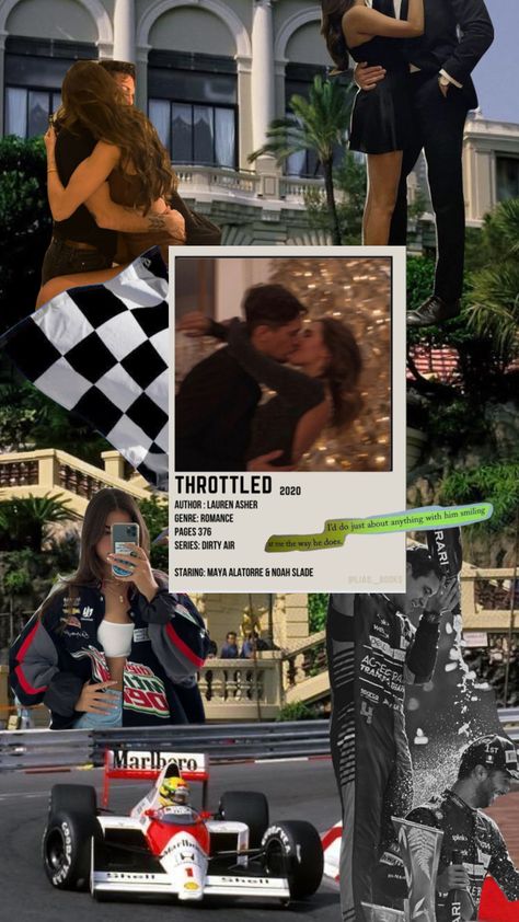 THROTTLED 🏎❤️‍🔥🥵 #book #booktok #collage #aesthetic #moodboard #summer #love #spicy #laurenasher #throttled Throttled Book, Dirty Air, Aesthetic Moodboard, Summer Love, Mood Board, Books To Read, Romance, Collage, Reading