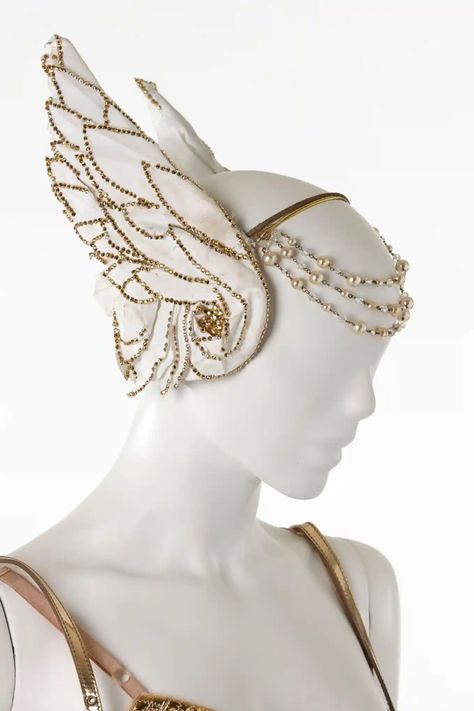 Hot pants and headdresses: Kylie's finest costumes – in pictures | Music | The Guardian Aphrodite Headpiece, Kylie Minogue Aphrodite, Aphrodite Costume, Gaultier Dress, Jean Paul Gaultier Dress, Best Costumes, Wedding Accessories For Bride, Headpiece Diy, Cosplay Diy