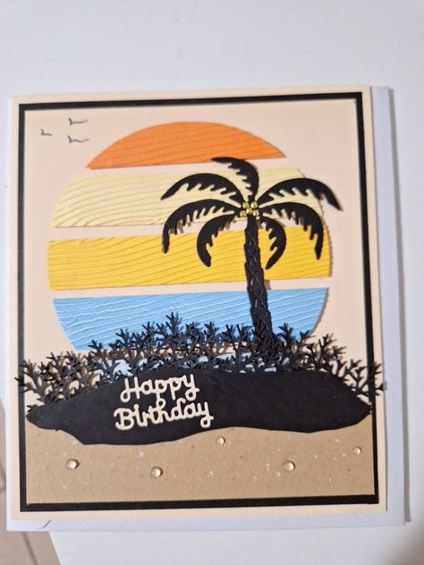 Beach Birthday Cards Handmade, Beach Birthday Cards, Beach Birthday Card, Birthday Card Handmade, Beach Birthday, Card Handmade, Handmade Birthday Cards, I Card, Cards Handmade