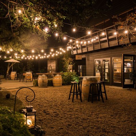 Searching for a wedding or event venue? Dreamy JM Cellars in Woodinville is one of our favorites! ✨   Not pictured: a fire pit! And lots of wine.  Photo: DIWAS Photography  Event: Wedding Network Seattle  #jmcellars #woodinville #eventvenue Wine Garden Ideas, Restaurant Fire Pit, Event Center Ideas, Beer Garden Design, Beer Event, Beer Garden Ideas, Outdoor Event Space, Backyard Restaurant, Jm Cellars