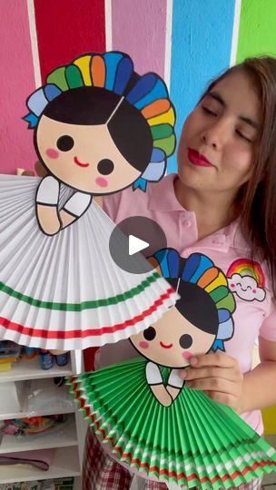 Mexican Paper Doll School Project, Mexican Crafts For Adults, Mexican Arts And Crafts, Fiesta Mexicana Ideas, Hispanic Heritage Month Crafts, Mexico Crafts, Mexican Doll, Mexican Party Theme, Mexican Crafts