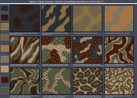 INFOGRAPHIC 2 - Examples and Demonstrations of German Camouflage schemes. Tank Camouflage, German Camouflage, Panzer Iii, Darkest Hour, German Uniforms, Tiger Tank, 3d Cnc, For The Record, Ww2 Tanks