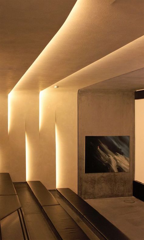 Floor Lighting Design, Cinema Room Design, Theater Ceiling, Brutalist Interior, Modern Theatre, Home Theater Room Design, Theater Room Design, School Hall, Cinema Design