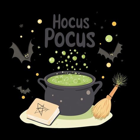 Hocus Pocus Png, Magic Clipart, Witch's Cauldron, Witchs Cauldron, Black Cauldron, Spooky Art, The Black Cauldron, Sublimation Halloween, Halloween Tumbler