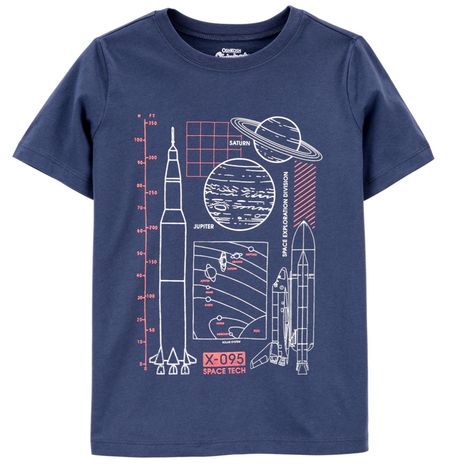 Oshkosh Boys Space Tech Planets Tee Shirt Blue Short Sleeve Space Tech Tee Shirt Featuring White And Red Space Rockets, Space Ships And Planets Screen Print “Space Exploration Division” Glows In The Dark! New With Tags Oshkosh B’gosh Sizes Available: 10, 12, 14 Colors: Blue, White, Red 100% Cotton New To Poshmark? Use Code Rvalm When You Sign Up And Get $10 Off Your First Order! Space Tshirt, Red Space, Space Tee, Slim Jim, Food Shirt, Space Ships, Space Exploration, White And Red, Apparel Design