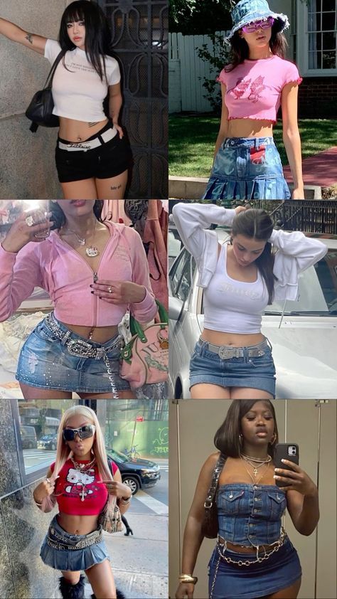 2000s 2 Piece Outfit, Megan Concert Outfit, Y2k Outfit Party Ideas, Casual Y2k Outfits Summer, Decade Party Outfit 90s Fashion, 2000 R&b Outfits, Birthday Y2k Outfits, Cute 2000s Outfits Party, Baddie 2000 Outfits