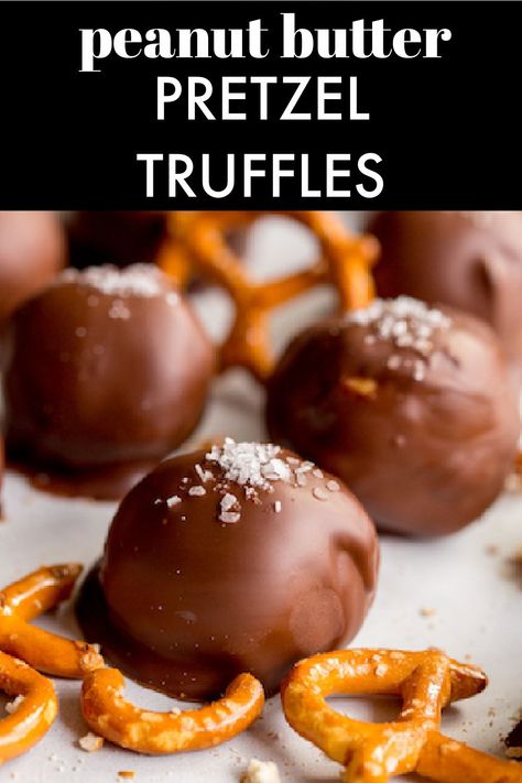 Chocolatier Recipes, Pretzel Truffles, Peanut Butter Truffles, Peanut Butter Pretzel, Peanut Butter Honey, Truffle Recipe, Dessert Ingredients, Peanut Butter Recipes, Homemade Candies