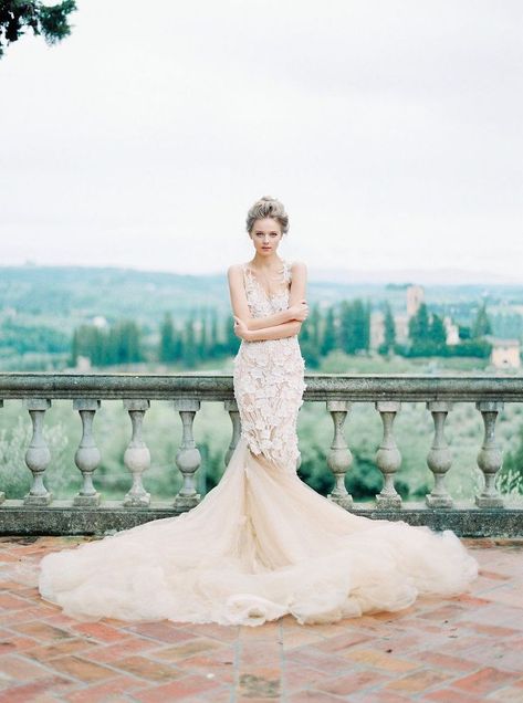 Italian Vogue Editorial in an incredible Nude, Lace Gown, Tuscan wedding, italy wedding, desination wedding in Tuscany, trumpet mermaid gown, bride, style, glamorous wedding, wedding photography Wedding Dress Editorial, Editorial Fashion Magazine, Dress Editorial, Italian Wedding Dress, Italian Vogue, Editorial Vogue, Blush Wedding Inspiration, Dresses Hijab, Bridal Editorial