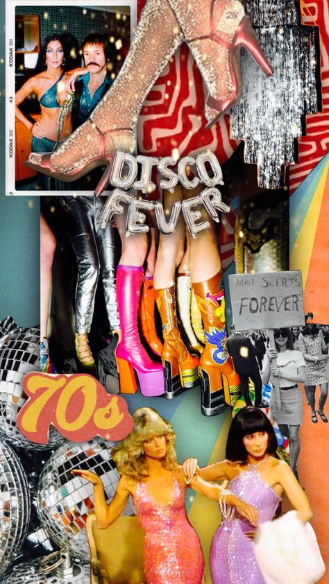 70s Era Aesthetic, Disco Era Aesthetic, 70s Aesthetic Mood Board, Vintage Disco Party, 70s Disco Party Aesthetic, 70s Outfits 1970s Disco, 70s Cowgirl Aesthetic, Disco Outfit Aesthetic, Aesthetic 80s Wallpaper