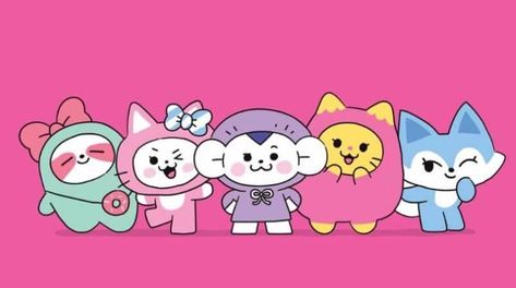 Itzy Animal Characters, Kpop Character, Zoo Art, Brand Character, Fox And Rabbit, Computer Animation, Blind Bags, Mascot Design, Animal Birthday