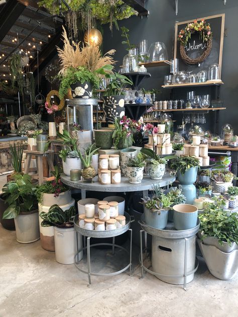 Plant Shop Display Ideas, Retail Plant Display Ideas, Flower Shops Interior, Flower Shop Display Ideas, Garden Center Displays Retail, Florist Shop Interior Inspiration, Flower Shop Design Interiors, Flower Shop Decor Ideas, Small Flower Shop Interiors