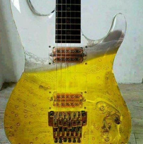 A cold shot Yellow Guitar, Electric Guitar Design, Guitar Obsession, All Music Instruments, Custom Electric Guitars, Guitar Pics, Unique Guitars, Cool Electric Guitars, Beautiful Guitars