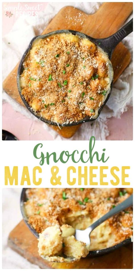 Gnocchi Mac And Cheese Baked, What To Make With Gnocchi, Creamy Gnocchi Recipes, Best Mac And Cheese Recipe Easy, Mac And Cheese Recipe Creamy, Gnocchi Mac And Cheese, Best Mac And Cheese Recipe, Gnocchi Dishes, Best Mac N Cheese Recipe