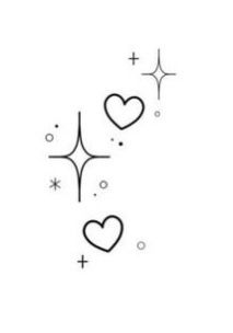 Small Star Drawing, Doodle Hearts Simple, Heart With Stars Tattoo, Cute Stars Drawing, Heart Stencil Tattoo, Hearts And Stars Tattoo, Sparkle Doodles, How To Draw A Star, Twinkle Tattoo Stars