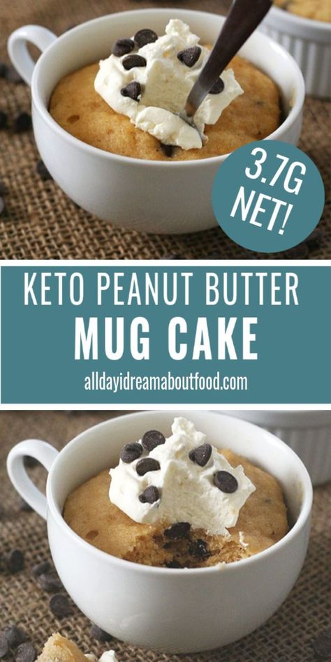 Keto Peanut Butter Mug Cake, Peanut Butter Mug Cake Recipe, Peanut Butter Mug Cake, Low Carb Mug Cakes, Peanut Butter Mug Cakes, Mug Cake Recipe, Keto Peanut Butter, Postre Keto, Keto Mug Cake