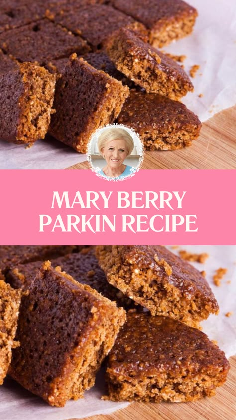 Mary Berry Parkin Recipe Parkin Cake Recipe, Marry Berry Recipes, Mary Berry Recipes Baking, Parkin Recipes, Cake Mix Recipes Homemade, Mary Berry Cakes, Black Treacle, British Cake, Mary Berry Recipes