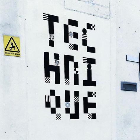 Patrick Thomas on Instagram: “Hand-stencilled modular typographic system for TECHNIQUE /// London EC1 #handstencil #handstencilled #modulartype #blackandwhite…” Adobe Illustrator Design, Hand Stencil, Branding Mood Board, Creative Typography, Type Posters, Types Of Lettering, Typographic Design, Typography Letters, Creative Branding