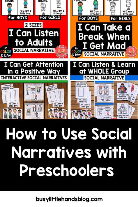 Preschool Social Stories Free, Social Narratives/stories, Social Stories Free, Skills For Preschoolers, Preschool Social Skills, Attention Seeking Behavior, Narrative Story, Conscious Discipline, Social Stories Preschool