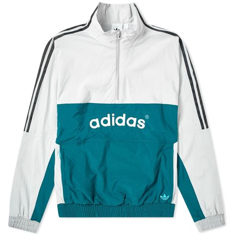 ADIDAS ORIGINALS ADIDAS 90'S ARCHIVE HALF ZIP TRACK TOP. #adidasoriginals #cloth