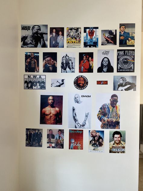 Rapper Themed Room, Room Ideas Hip Hop, Eminem Themed Room, Hip Hop Room Ideas, Hip Hop Room Aesthetic, 90s Hip Hop Room, Eminem Room Decor, Hip Hop Bedroom Ideas, Hip Hop Room Decor