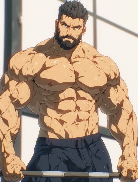 Ripping Shirt Off Reference, Muscle Character Design, Buff Men Art, Muscular Character, Muscle Art, Cartoon Men, Buff Guys, Anime Fanfiction, Older Man