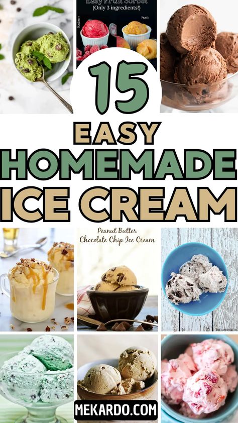 Simple Homemade Ice Cream, Recipes Using Whipping Cream, Easy Homemade Ice Cream Recipes, Easy Ice Cream Recipe Homemade, Homemade Ice Cream Recipes Machine, Unique Ice Cream Flavors, Homemade Ice Cream Sandwiches, Best Homemade Ice Cream, Ice Cream Recipes Machine