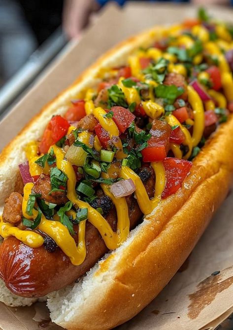 Taste the Big Apple at home with this New York Street Cart Dog! 🌭🗽 Juicy hot dog, classic toppings, all the NYC flavor in every bite. #NYCHotDog #StreetFood #HotDogRecipe Nyc Hot Dogs, Elevated Hot Dogs, Best Hot Dog Recipes, Fancy Hot Dogs, Hot Dog Photography, Hotdogs Recipes, New York Hot Dog, Kebab Sandwich, American Hot Dog