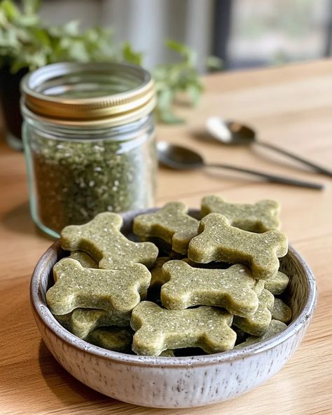 Freshen your dog's breath naturally with these Mint and Coconut Oil Fresh Breath Treats for Dogs! This easy homemade recipe uses dog-friendly ingredients like mint, coconut oil, and oat flour to promote oral health and fight bad breath. Perfect as a training reward, post-dinner snack, or everyday treat. Follow the step-by-step guide and give your furry friend a treat they’ll love! Save this pin to your pet recipes board today. 🐾 Dog Fresh Breath Treats, Dog Breath Mints, Breath Spray, Pet Recipes, Easy To Make Snacks, Breath Mints, Dog Breath, Oatmeal Cookies Chewy, Treats For Dogs