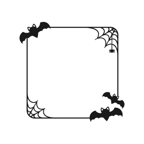 Goth Border Design, Halloween Border Design, Corner Designs Border, Halloween Borders Frames, Tema Dark, Marcos Halloween, Halloween Borders, Halloween Frame, Girls Work