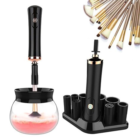 Super Fast Electric Makeup Brush Cleaner and Dryer - Quick Wash and Dry in Seconds - Suit for Most Makeup Brush Sizes Makeup Brush Cleaner Machine, Brush Sizes, Electric Makeup, Electric Brush, Makeup Brush Cleaner, Dryer Machine, How To Clean Makeup Brushes, Brush Type, Clean Makeup