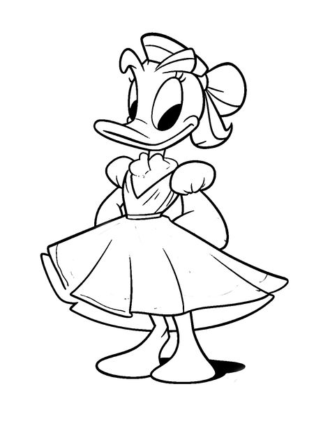 Daisy Duck Duck Coloring Sheet, Daisy Duck Coloring Pages, Duck Emoji, Duck Coloring Pages, Lol Coloring Pages, Lol Coloring, Kid Coloring Page, Kids Coloring Pages, Disney Classics