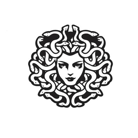 Medusa Svg Free, Medusa Head Tattoo Design, Hera Symbol, Medusa Clipart, Medusa Silhouette, Medusa Gorgon Tattoo, Medusa Black And White, Gorgon Tattoo, Snakes Illustration