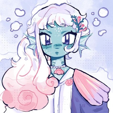 Dnd Character Maker, Dnd Triton, Triton Dnd, Digital Art Gallery, Character Maker, Cute Kawaii Drawings, Oc Ideas, Cute Profile Pictures, A Unicorn