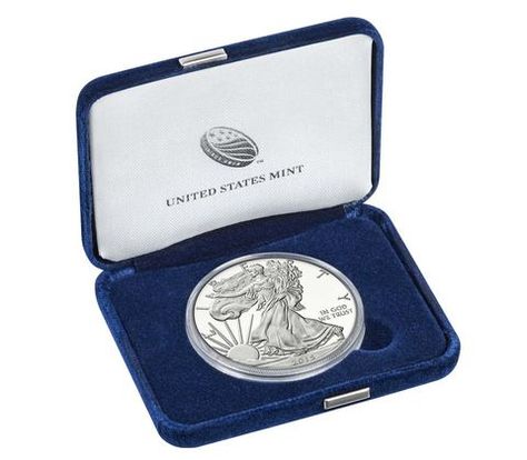 I prefer the Silver Proof American Eagle coin over the uncirculated Silver American Eagle coin. The Silver proof coin comes with a certificate of authenticity, and official box from the US Mint. Beware Silver Proof coins sold on eBay because often they'll have a fake coin box, not the official USMint coin box. Silver Bullion Coins, Eagle Coin, Bullion Coins, Proof Coins, Silver Eagle, Silver Bullion, Silver Anniversary, Gold Bullion, Silver Eagles