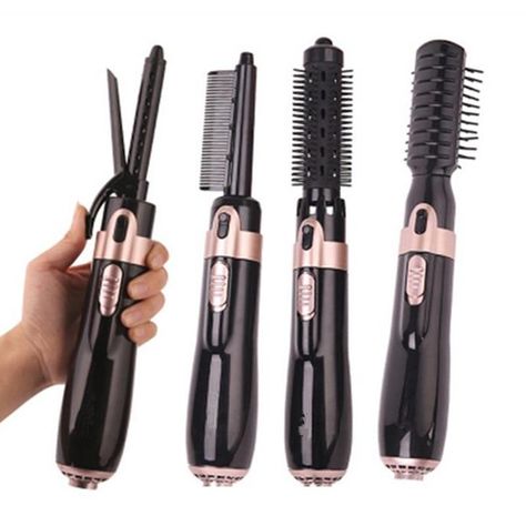 Multifunctional 4 in 1 Electric Hair Dryer Brush Hair Straightener Curler Brush Blow Dryer With Comb, Hot Air Brush, Hair Blow Dryer, Dryer Brush, Hair Straightener And Curler, Blow Dry Brush, Professional Hair Dryer, Hair Dryer Brush, Hair Curling