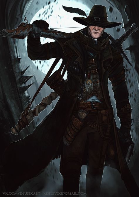 Werewolf Hunter, Witch Hunter, Blood Hunter, Arte Steampunk, Vampire Hunter, Dungeons And Dragons Characters, Fantasy Male, Warhammer Fantasy, Fantasy Rpg