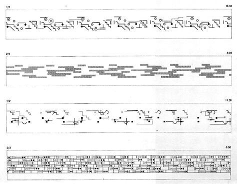 Brian Eno’s graphic notation for Music for Airports, published on the back of the album sleeve Graphic Notation, Graphic Score, Steve Reich, Music Manuscript, Brian Eno, Music Notation, Album Sleeves, Elevator Music, Music Visualization