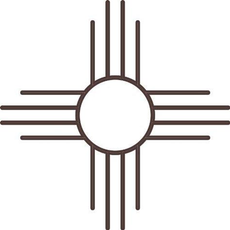 New Mexico Zia Symbol, New Mexico Tattoo, Leo Symbol Tattoos, Log Lamp, Sun Symbols, Zia Symbol, Mexico Tattoo, Pattern Tattoos, Hawk Eagle