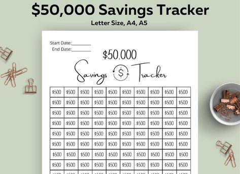 Ira Roth, 50k Savings, Saving Plans, House Down Payment, 52 Week Money Saving Challenge, Savings Tracker Printable, Saving Money Chart, Money Chart, Savings Goal