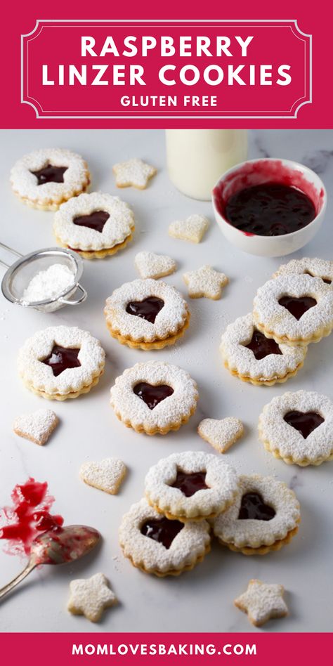 Raspberry Almond Linzer Cookies, Gf Linzer Cookies, Jam Filled Christmas Cookies, Easy Linzer Cookies, Gluten Free Sugar Free Christmas Cookies, Best Gluten Free Christmas Cookies, Christmas Linzer Cookies, Gluten Free Cookies Christmas, Gluten Free Jam Cookies