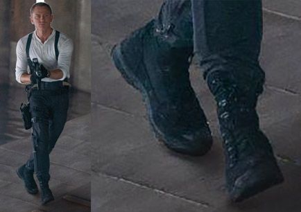 Tactical Boots Outfit, Black Tactical Boots, James Bond Daniel Craig, Commando Sweater, In Spectre, Daniel Craig James Bond, No Time To Die, Black Suspenders, Crockett And Jones