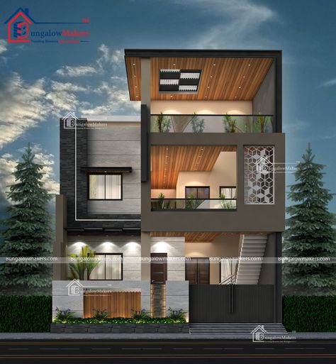 Have A Look At 1000 Sq. Ft. Duplex House Front Elevation Design  Project Details: Client Name: Mr. Sunil Kumar Singh Plot Size: 20” X 50”sq. Ft. Location: Rewa, Madhya Pradesh   For More Information Kindly call us at +91-7880088716 visit: www.bungalowmakers.com  #homedesign #HomeDecor #designer #home #architecturaldesign #décor #homesweethome #decorationideas #homedecoratıon #luxury #art #homestyle #inspiration #designer #homeinspiration #homeinspo #house #style #homeinteriors #architectural Duplex House Front Elevation Design, Duplex House Front Elevation, House Front Elevation Design, House Front Elevation, Front Elevation Design, Modern Elevation, Bathroom Mirror Design, 1000 Sq Ft, Small House Design Exterior