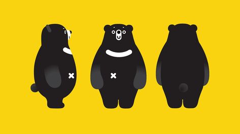 AAF-Moonie Mascot Design on Behance Book Design Graphique, Bear Character Design, Illustration Design Graphique, Cartoon Mascot, Illustration Simple, Bear Character, Bear Illustration, Stop Animal Cruelty, 2d Character